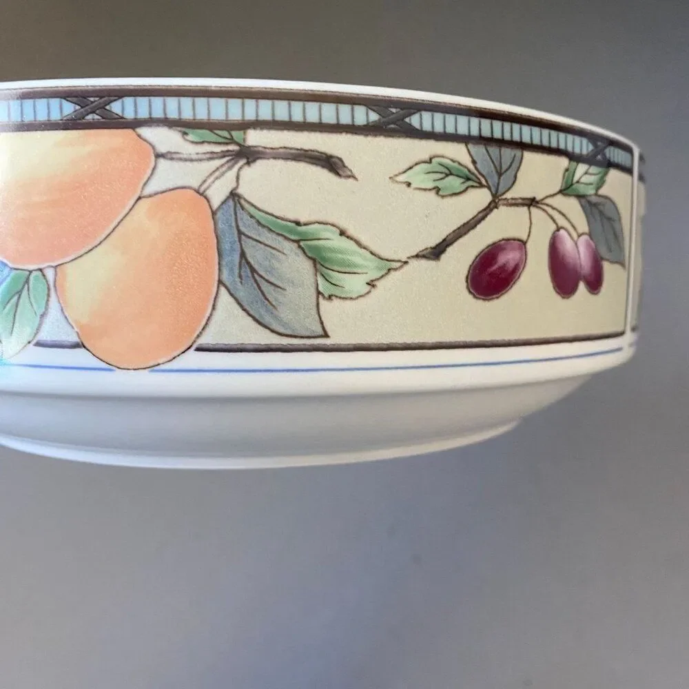 Mikasa Intaglio CAC29 Garden Harvest Classic Stoneware Serving Bowl, 8.25
